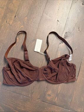 NWT Aerie Smoothez Full Coverage Mesh Bra 38C Brown